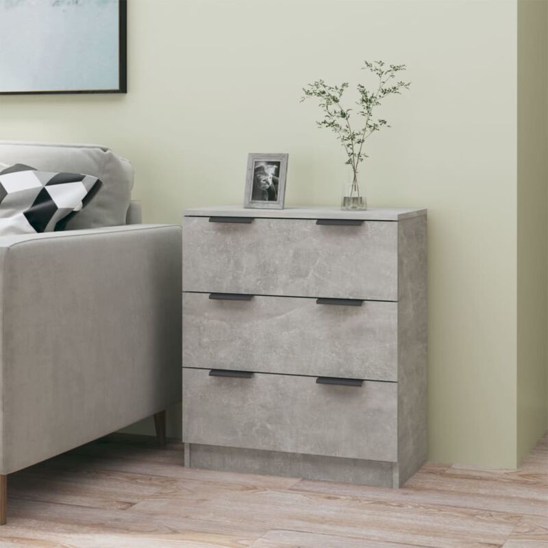 Vidaxl - Buffet Gris béton 60x30x70 cm Bois d'ingénierie