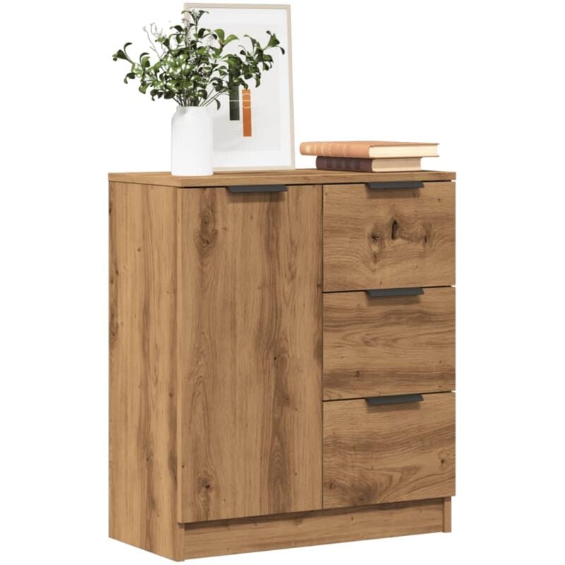 Vidaxl - Buffet chêne artisanal 60x30x70 cm bois d'ingénierie