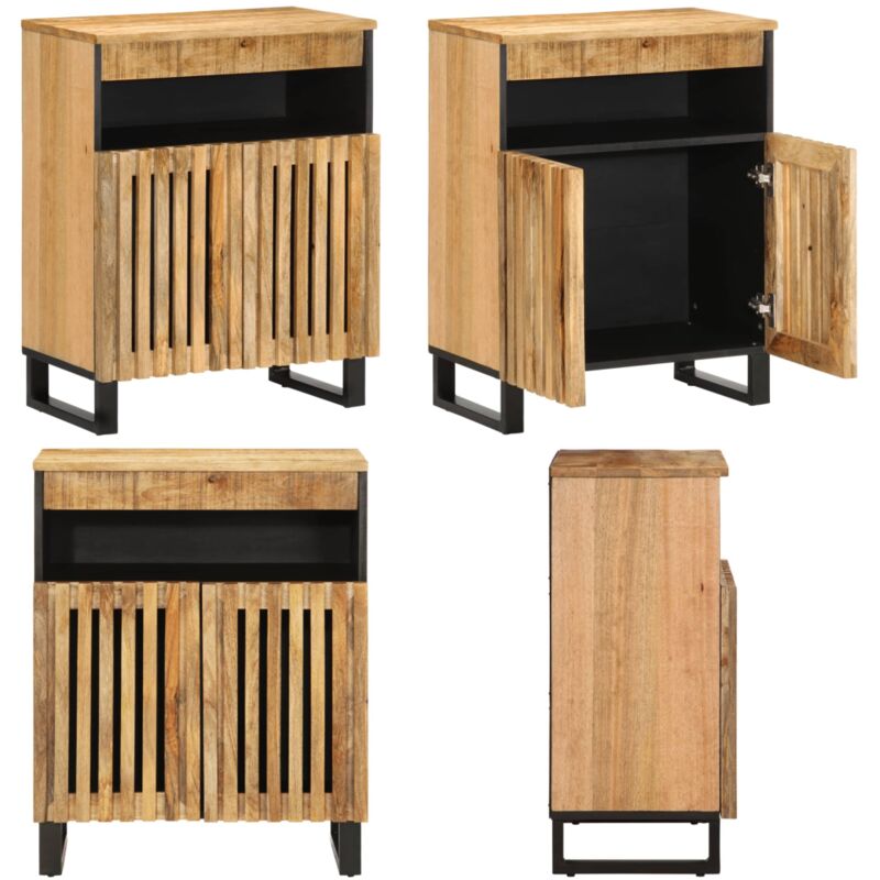 vidaXL Buffet 60x34x75 cm bois de manguier massif brut