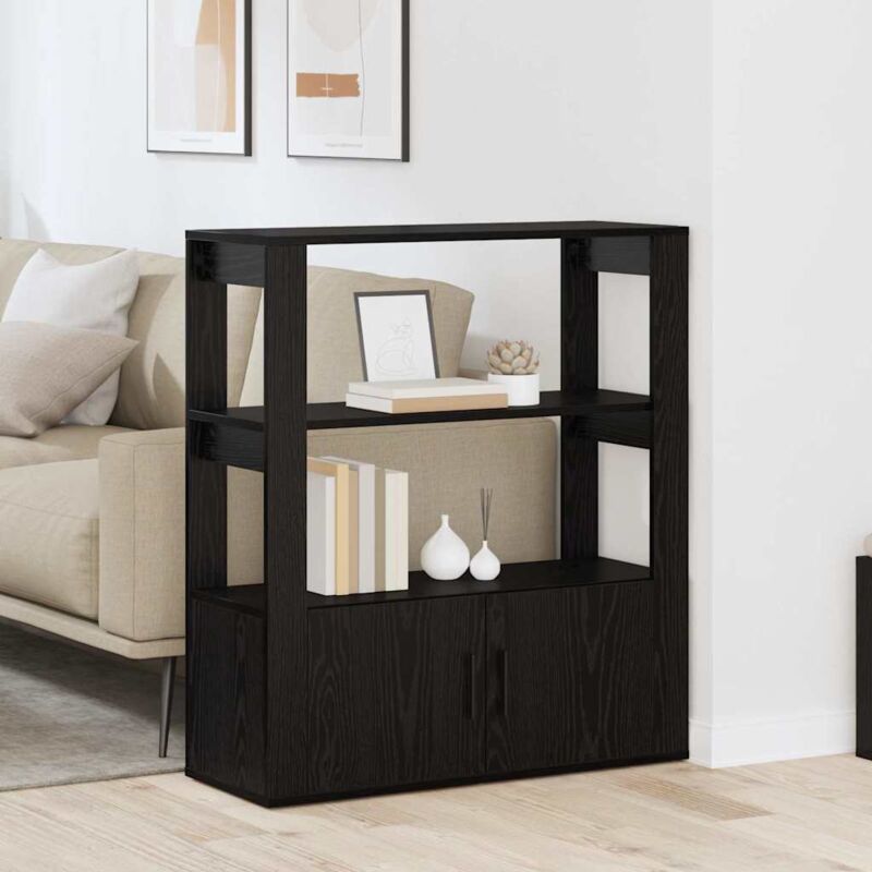 Buffet Chêne noir 30 x 80 x 90 cm Bois d'ingénierie vidaXL