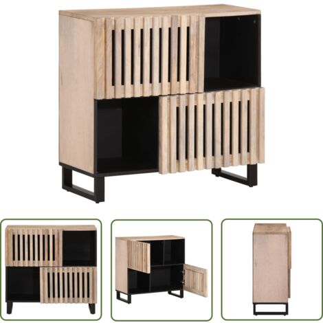 vidaXL Buffet 80x34x75 cm Bois massif de manguier