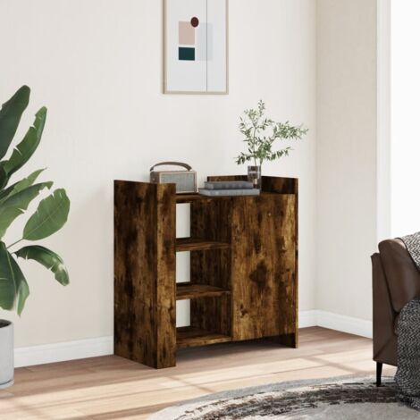 vidaXL Buffet aus geräuchertem Eichenholz 73,5x35x75 cm aus Spanplatten