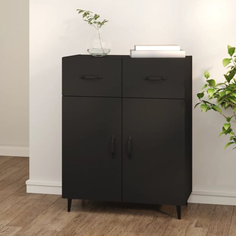 Vidaxl - Buffet noir 69,5x34x90 cm bois d'ingénierie