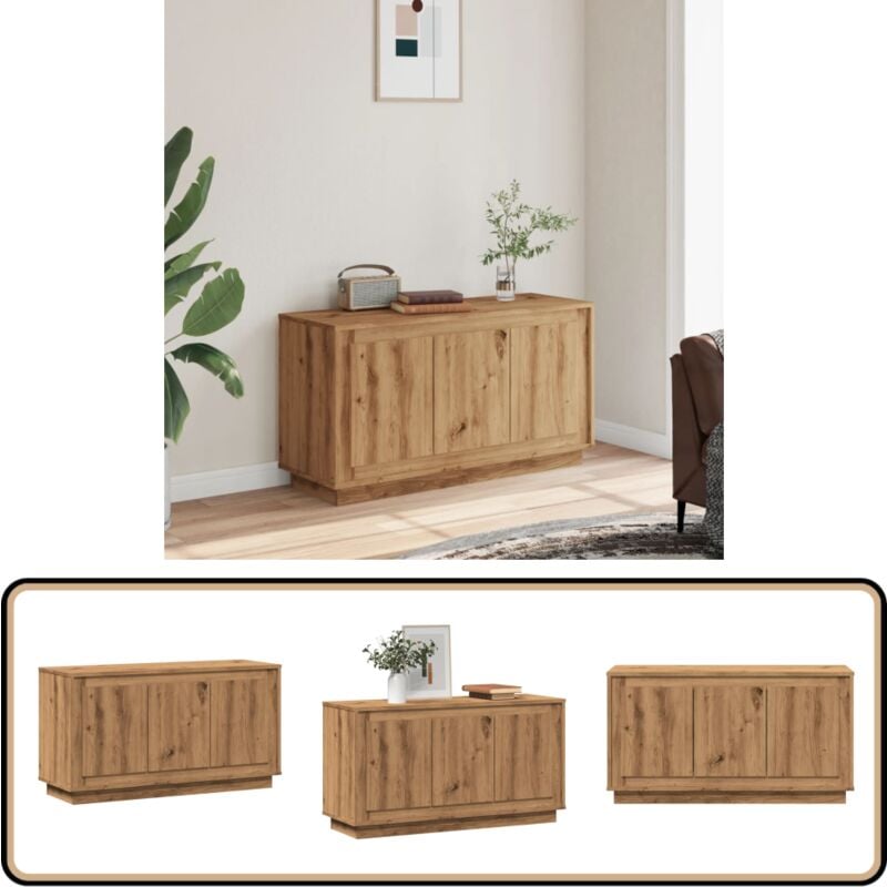 Vidaxl - Buffet chêne artisanal 102x35x55 cm bois d'ingénierie