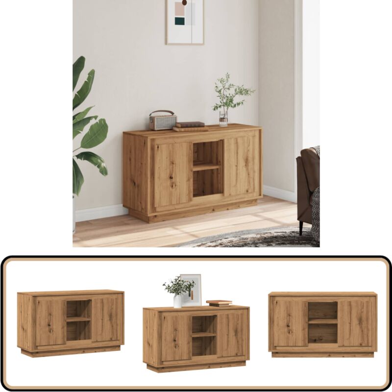 Vidaxl - Buffet chêne artisanal 102x35x60 cm bois d'ingénierie