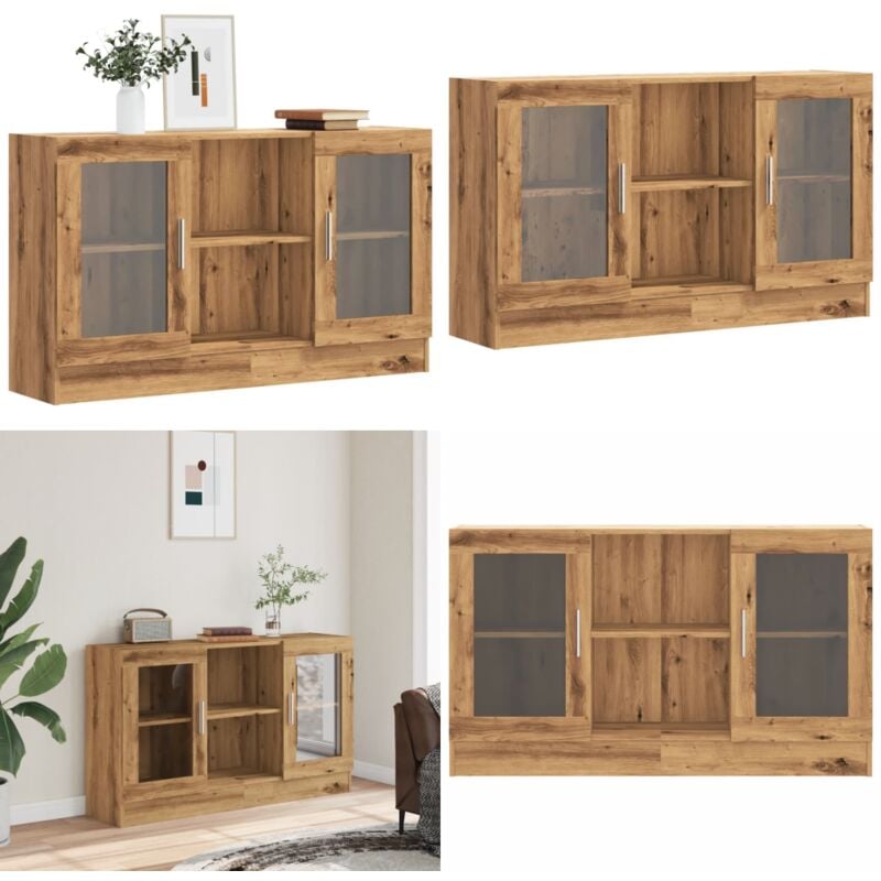Vidaxl - Buffet chêne artisanal 120x30,5x70 cm bois d'ingénierie