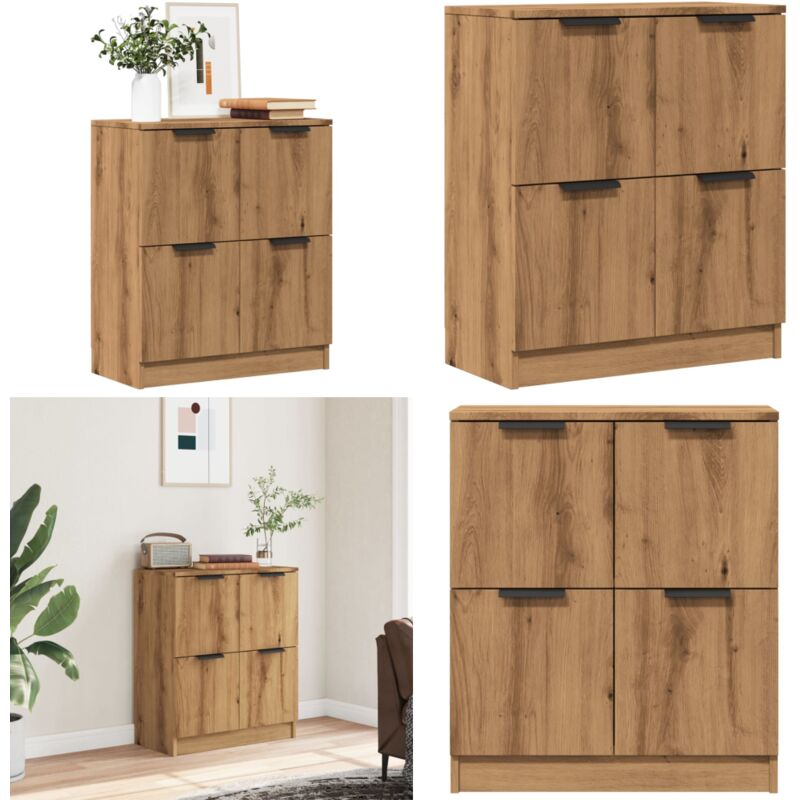 Vidaxl - Buffet chêne artisanal 60x30x70 cm bois d'ingénierie