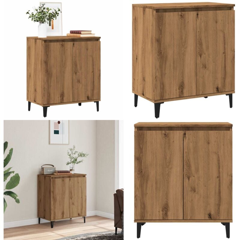Vidaxl - Buffet chêne artisanal 60x35x70 cm bois d'ingénierie
