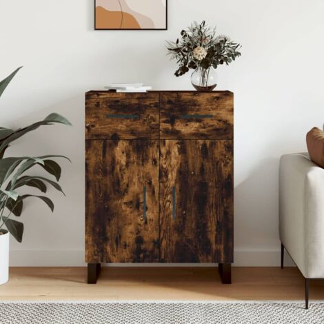 vidaXL Buffet Eiche Rauch 69,5x34x90 cm aus Spanplatte