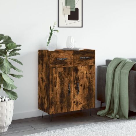 vidaXL Buffet Eiche Rauch 69,5x34x90 cm Holzwerkstoff
