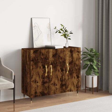 vidaXL Buffet Eiche Rauch 90x34x80 cm Ingenieurholz