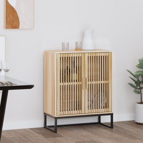 Vidaxl – Buffet en bois d'ingénierie 60x30x75 cm – Meuble de rangement avec portes – Capacité de charge 70 kg – Pour espace de vie moderne