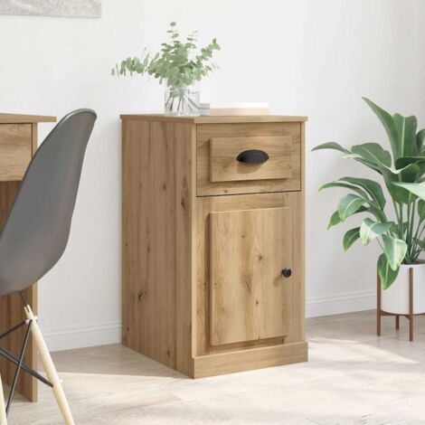 Vidaxl – Buffet en bois d'ingénierie chêne artisanal 50 x 40 x 75 cm – 2 tiroirs à roulement à billes – Design moderne pour salon