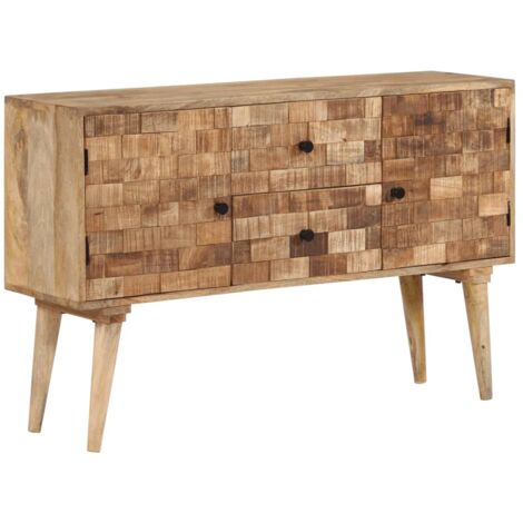 Vidaxl – Buffet en bois massif de manguier 110x30x70 cm – Finition naturelle – Capacité de charge 55 kg – Assemblage requis