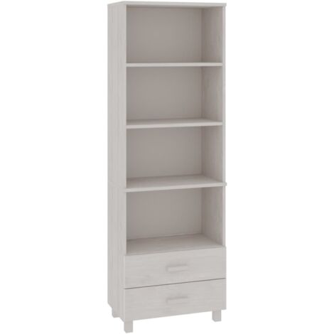 vidaXL Buffet HAMAR Weiß 60x35x180 cm Massivholz Kiefer