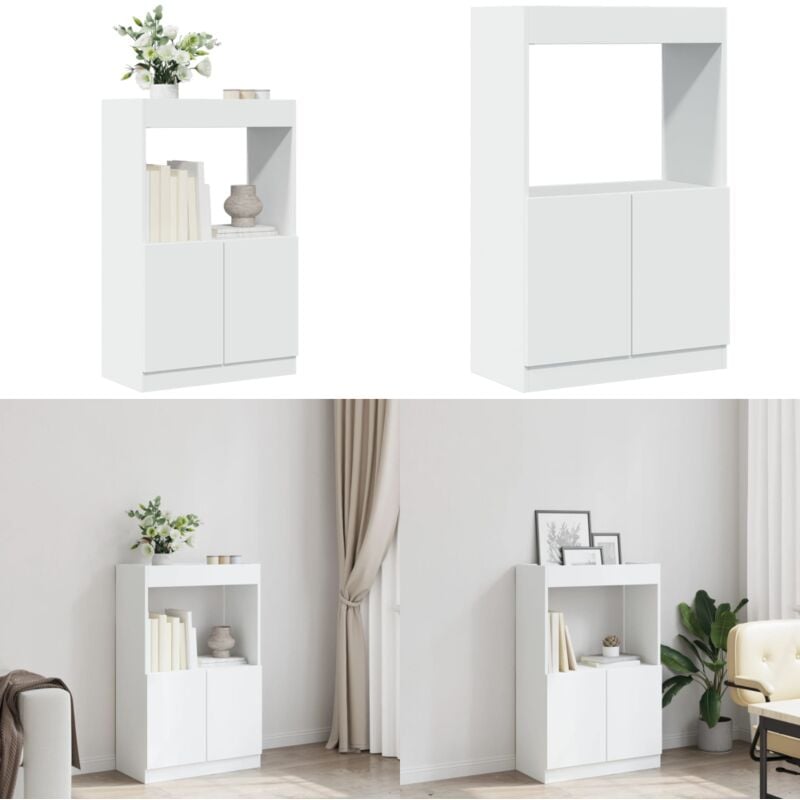 Vidaxl - Buffet haut blanc 63x33x100 cm bois d'ingénierie