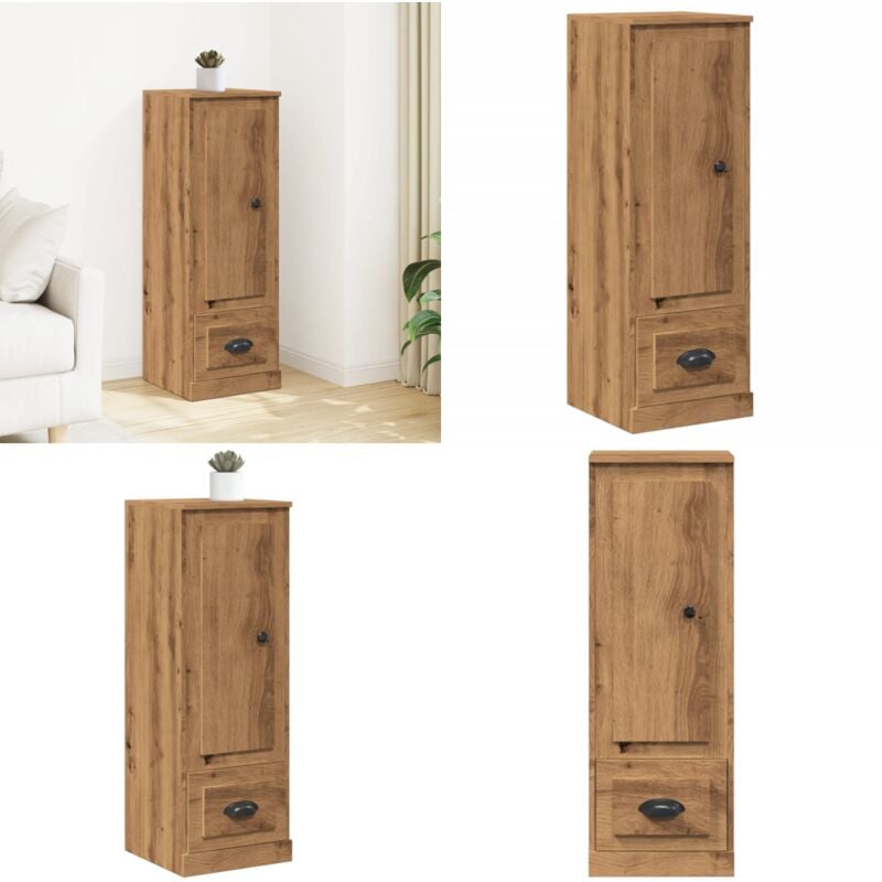 Vidaxl - Buffet haut chêne artisanal 36x35,5x103,5 cm bois d'ingénierie