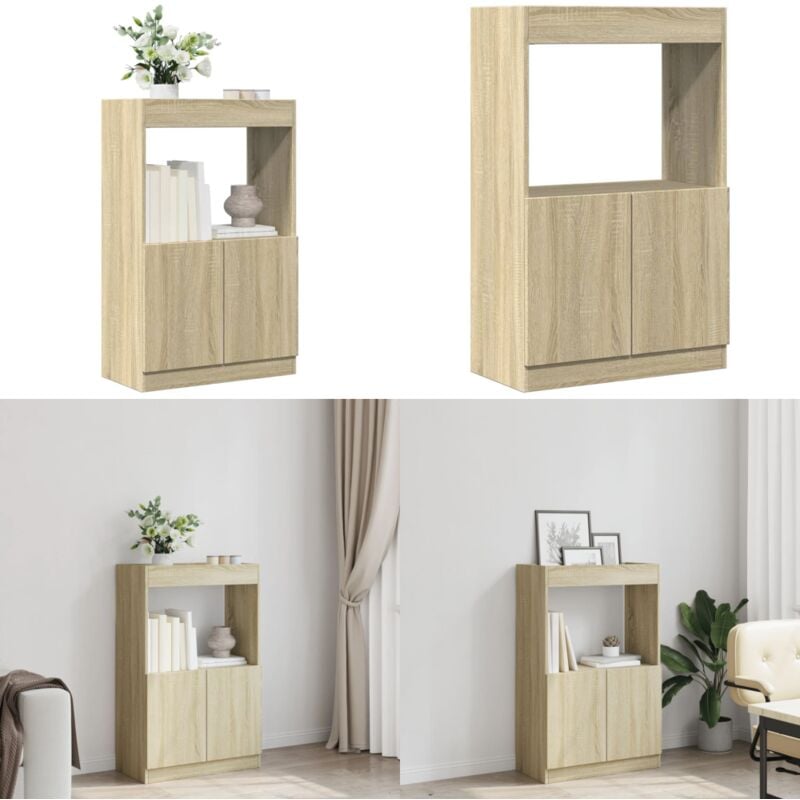 Vidaxl - Buffet haut chêne sonoma 63x33x100 cm bois d'ingénierie