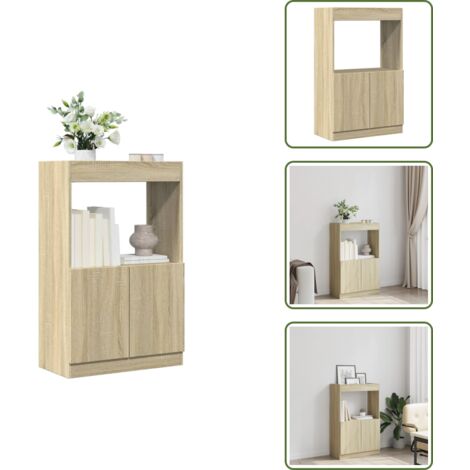 vidaXL Buffet haut chêne sonoma 63x33x100 cm bois d'ingénierie