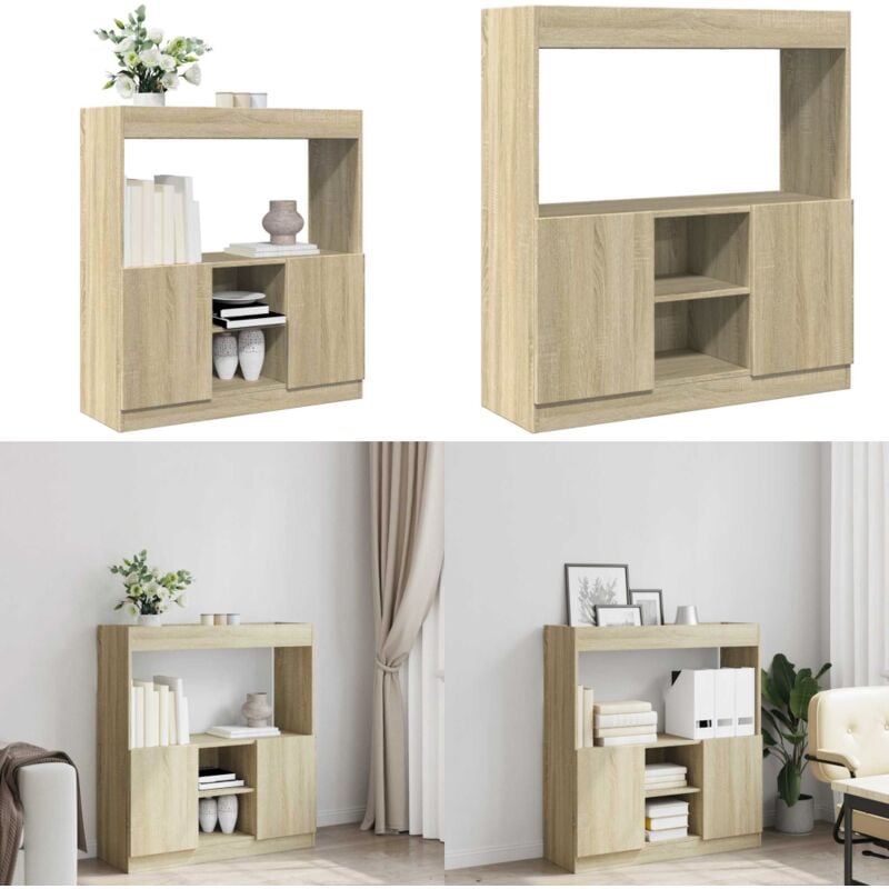 Vidaxl - Buffet haut chêne sonoma 92x33x100 cm bois d'ingénierie