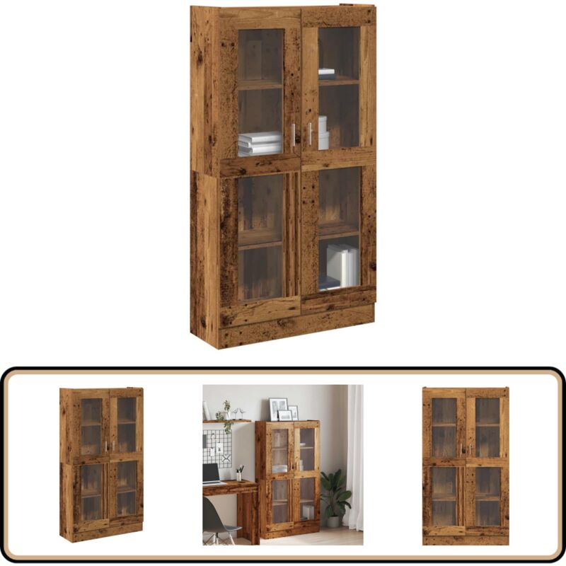 Vidaxl - Buffet haut vieux bois 82,5x30,5x150 cm bois d'ingénierie