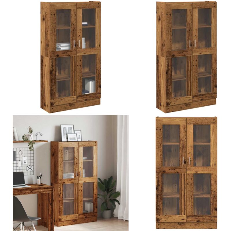 Vidaxl - Buffet haut vieux bois 82,5x30,5x150 cm bois d'ingénierie