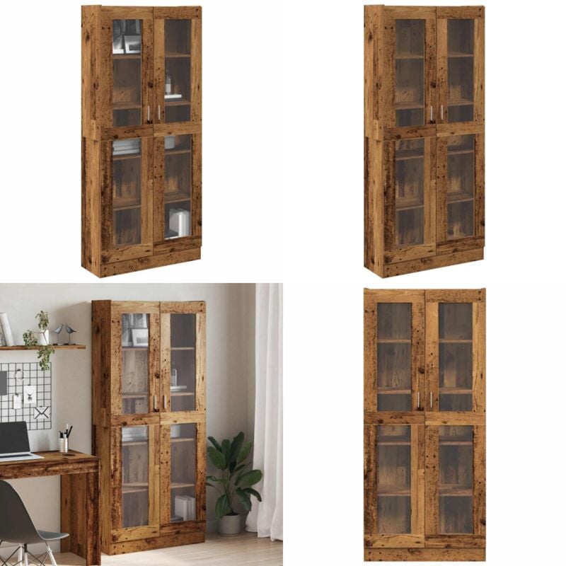 Vidaxl - Buffet haut vieux bois 82,5x30,5x185 cm bois d'ingénierie