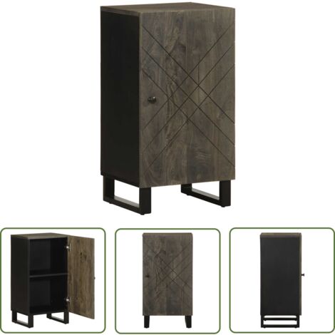 vidaXL Buffet noir 40x33x75 cm bois massif de manguier