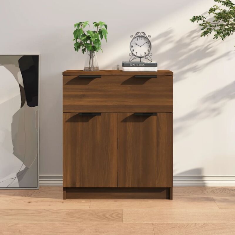 Vidaxl - Buffet Chêne marron 60x30x70 cm Bois d'ingénierie