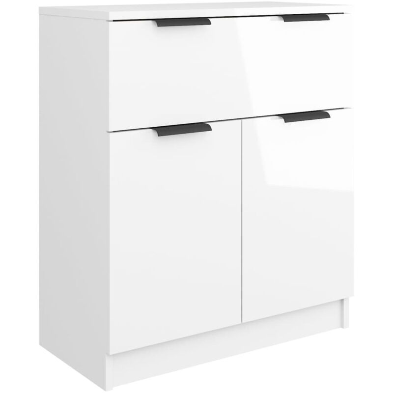Buffet Blanc brillant 60x30x70 cm Bois d'ingénierie vidaXL