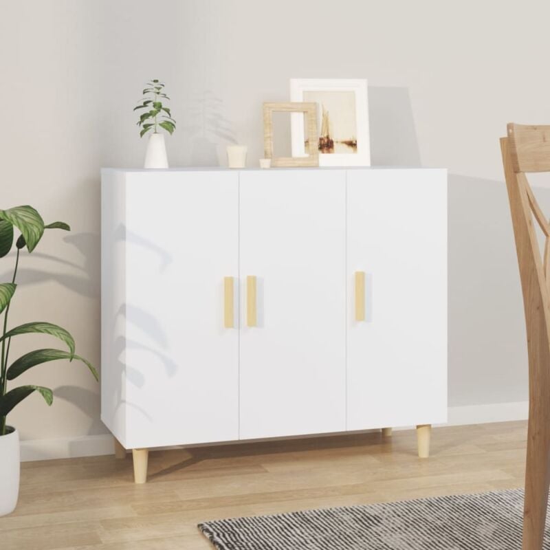 Vidaxl - Buffet blanc 90x34x80 cm bois d'ingénierie