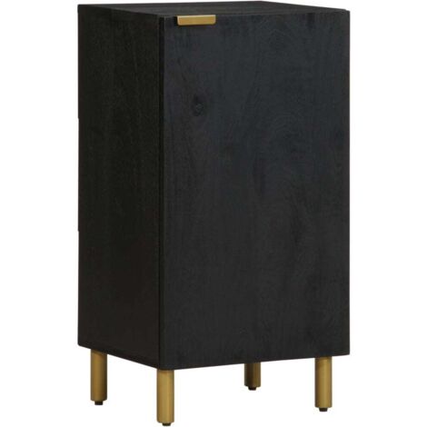 vidaXL Buffet schwarz 40x33x75 cm aus Ingenieurholz