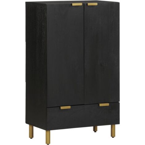 vidaXL Buffet Schwarz 60x33x100 cm Holzwerkstoff
