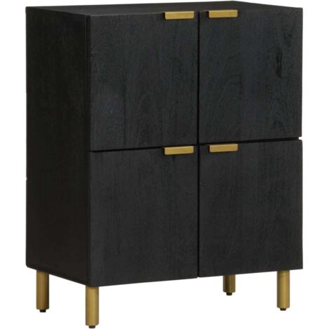 vidaXL Buffet schwarz 60x33x75 cm Ingenieuholz