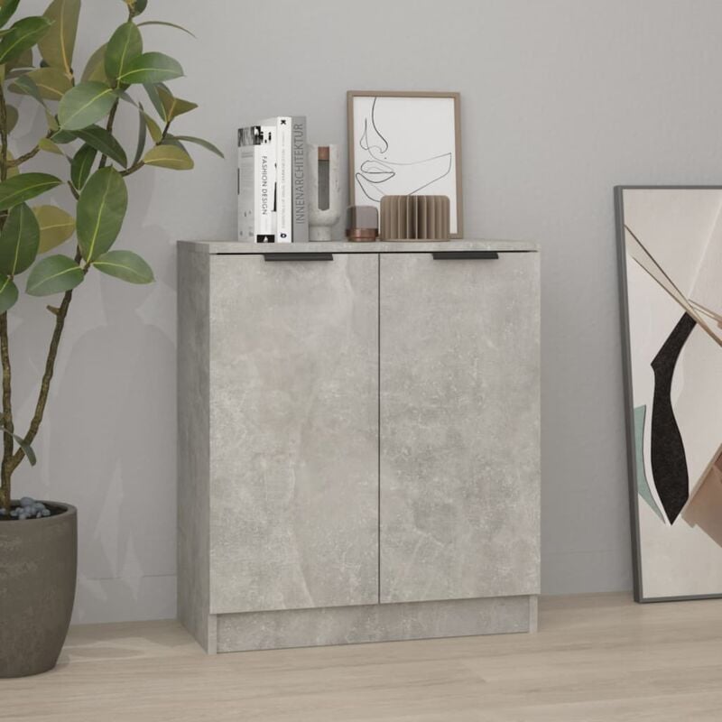 Vidaxl - Buffet Gris béton 60x30x70 cm Bois d'ingénierie