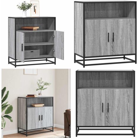 vidaXL Buffet sonoma gris 68x35x76 cm bois d'ingénierie