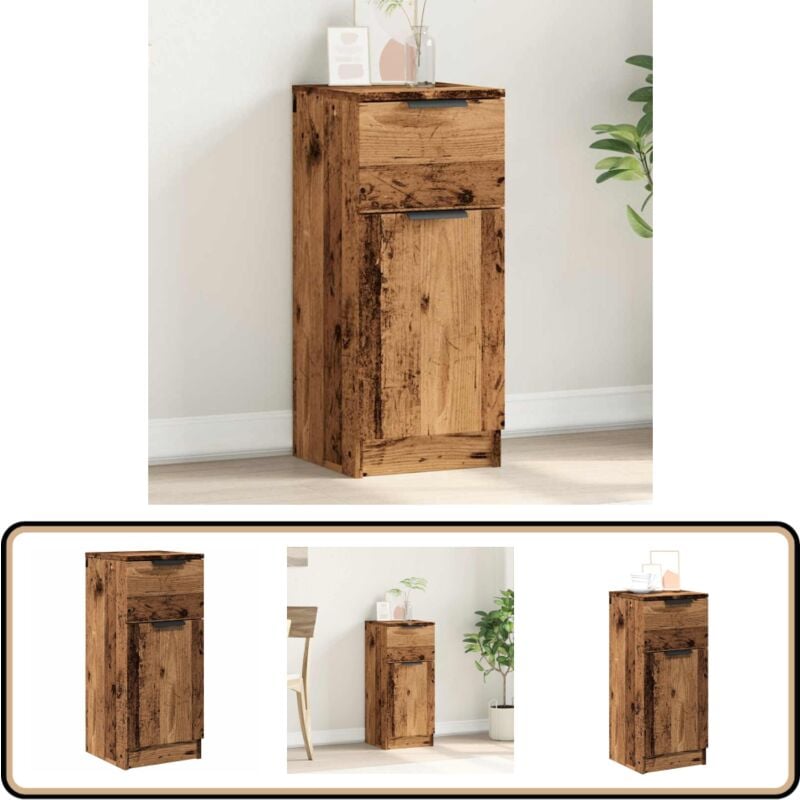 Vidaxl - Buffet vieux bois 30x30x70 cm bois d'ingénierie