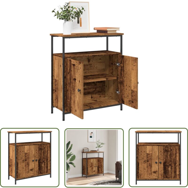 vidaXL Buffet vieux bois 70x30x80 cm bois d'ingénierie