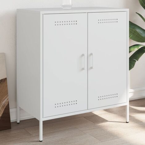 vidaXL Buffet Weiß 68x39x79 cm Stahl