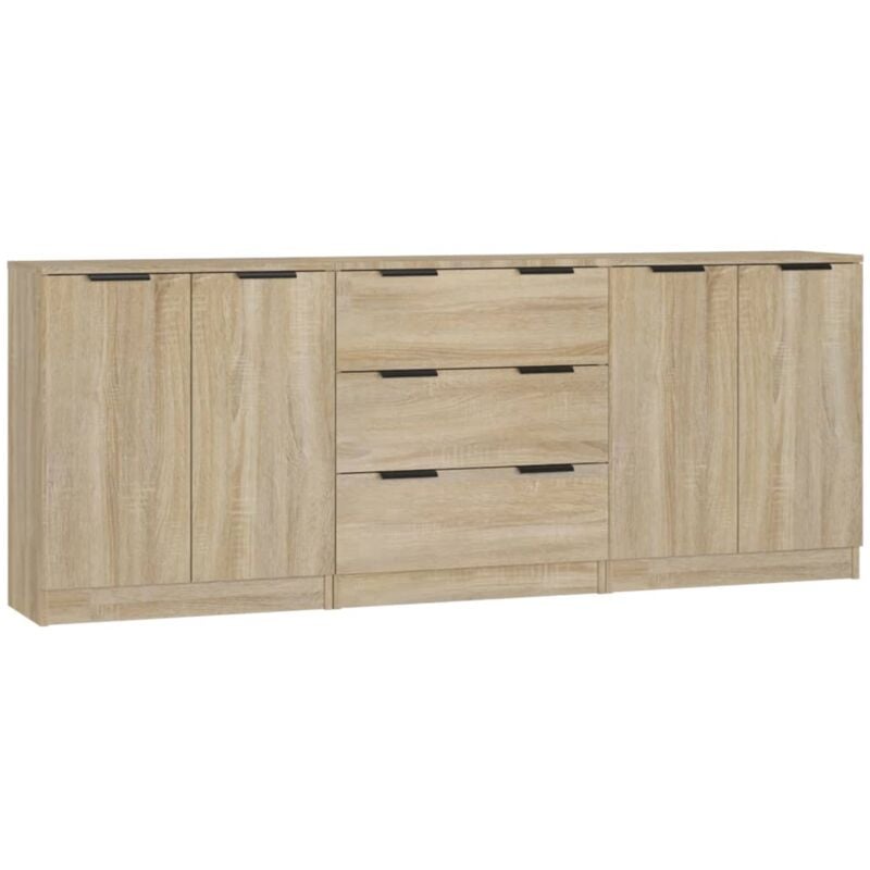 Vidaxl - Buffets 3 pcs Chêne sonoma Bois d'ingénierie