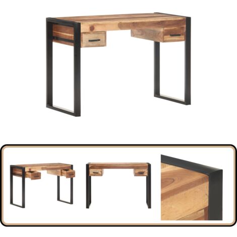 vidaXL Bureau 110x50x76 cm Bois solide