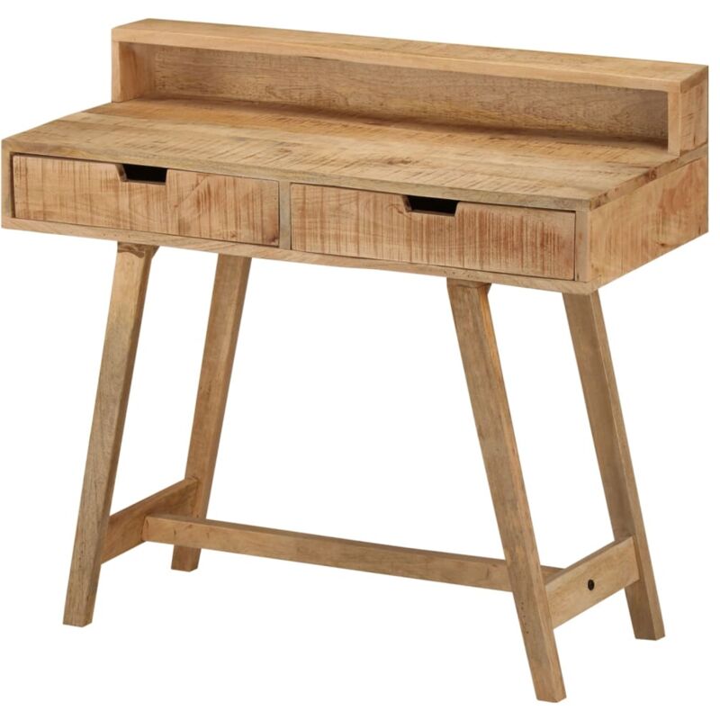 vidaXL Bureau 100x45x90 cm Bois de manguier brut solide