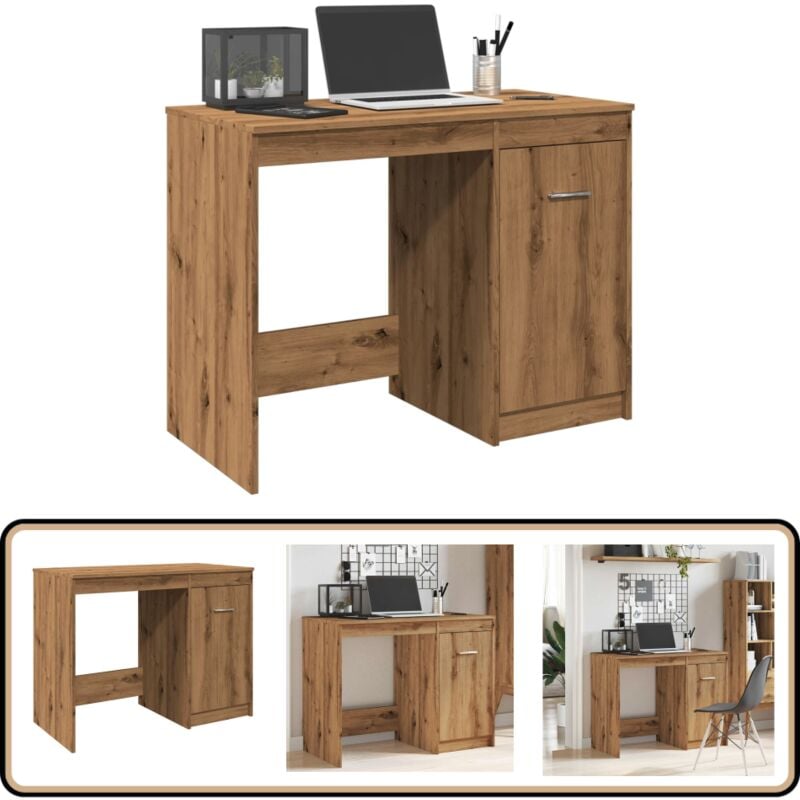Vidaxl - Bureau chêne artisanal 100x50x76 cm bois d'ingénierie