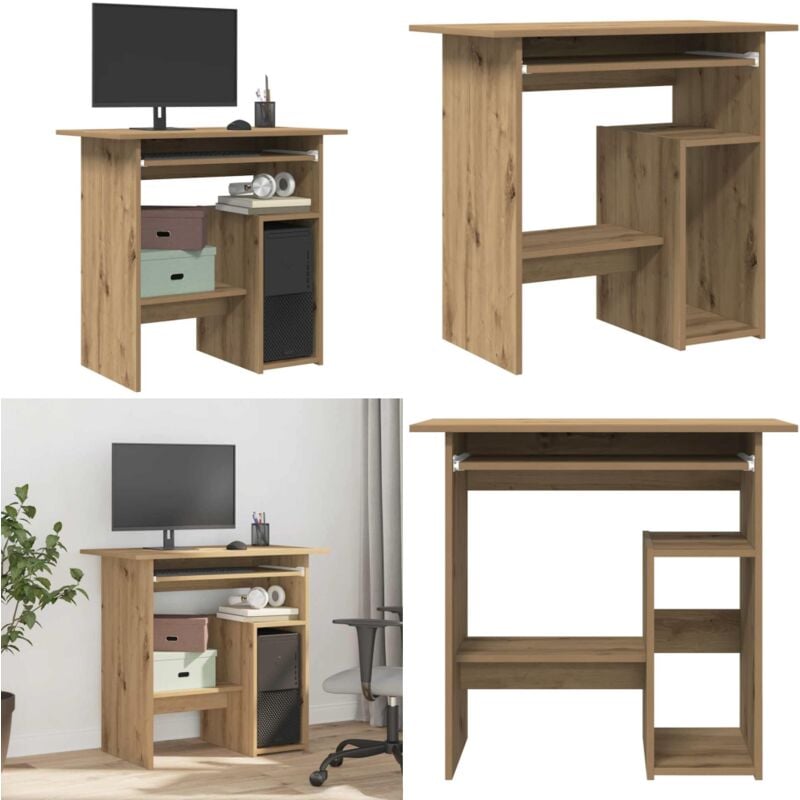 Vidaxl - Bureau chêne artisanal 80x45x74 cm bois d'ingénierie