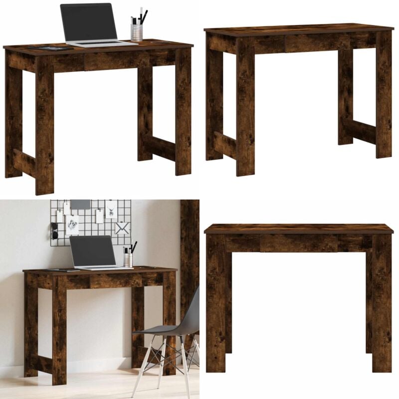 Vidaxl - Bureau chêne fumé 100x45x75 cm bois d'ingénierie