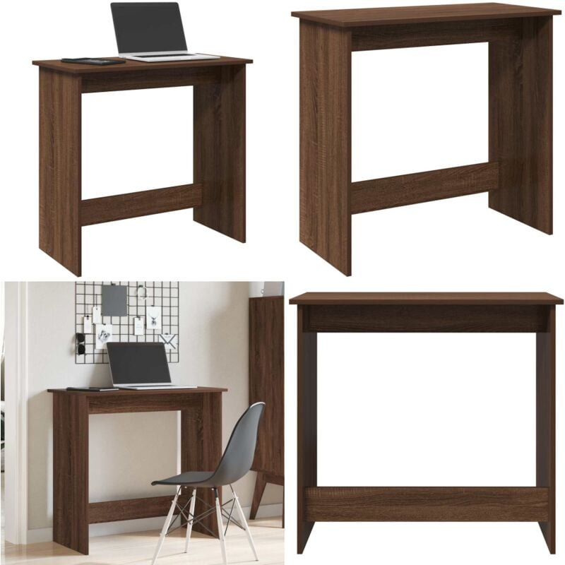Vidaxl - Bureau chêne marron 80x40x75 cm bois d'ingénierie