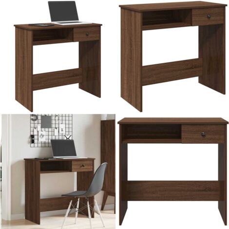 vidaXL Bureau chêne marron 80x40x75 cm bois d'ingénierie