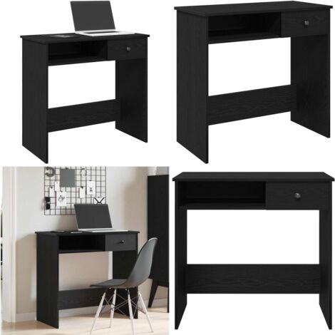 vidaXL Bureau Noir 80x40x75 cm Aggloméré