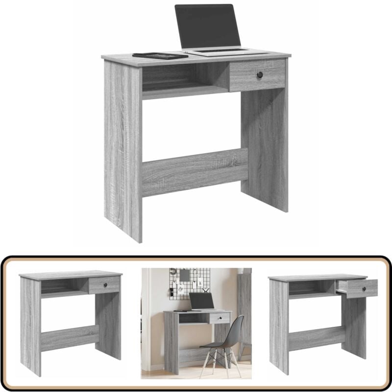 Vidaxl - Bureau sonoma gris 80x40x75 cm bois d'ingénierie