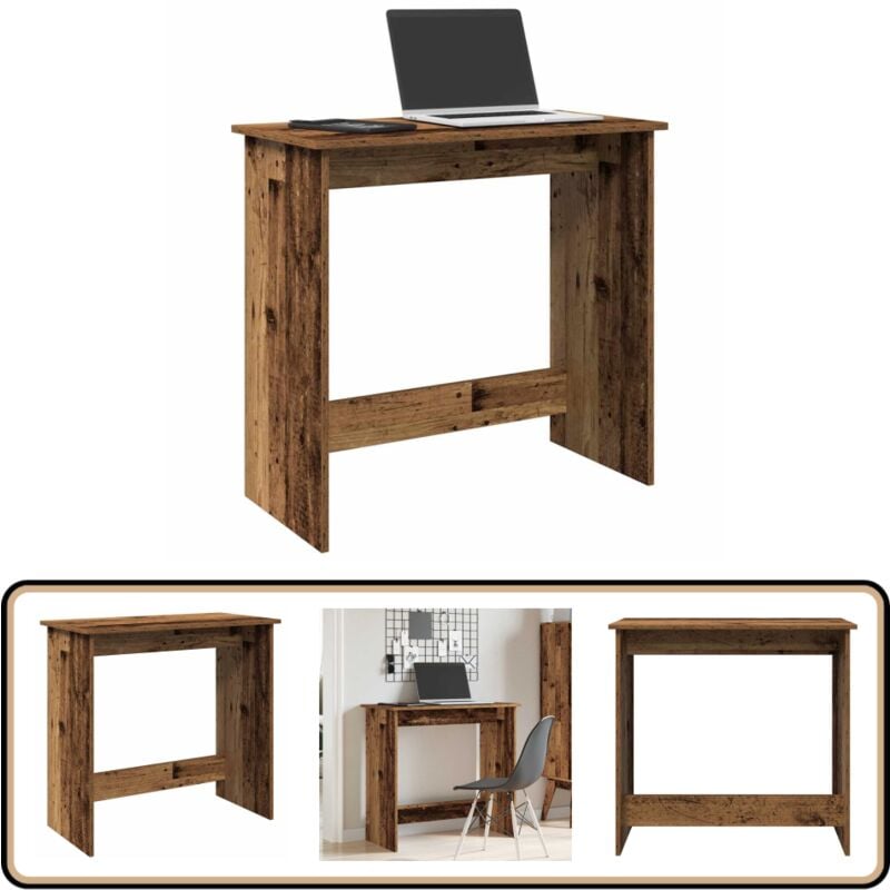 Vidaxl - Bureau style vieux bois 80x40x75 cm bois d'ingénierie
